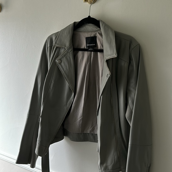 Trouve grey leather jacket - Picture 4 of 6